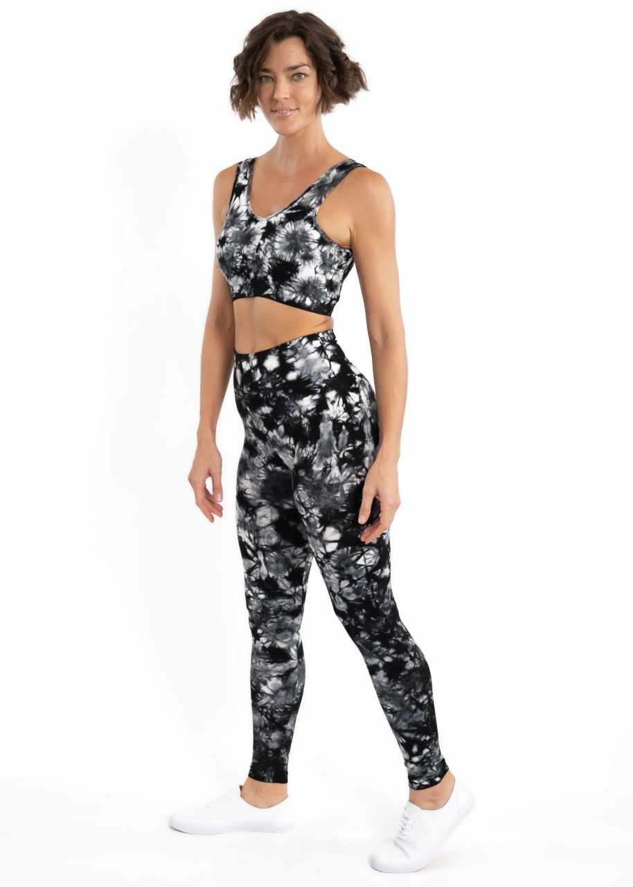 Elietian Black & White Tie-Dye High Waisted Seamless Legging - New Moon  Boutique