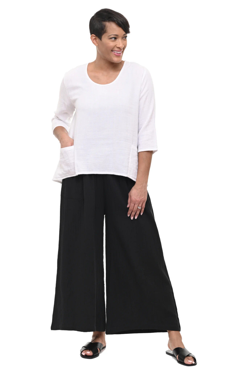 Black Flared Cotton Sharara Palazzo Pants Women – pacificexportsimports