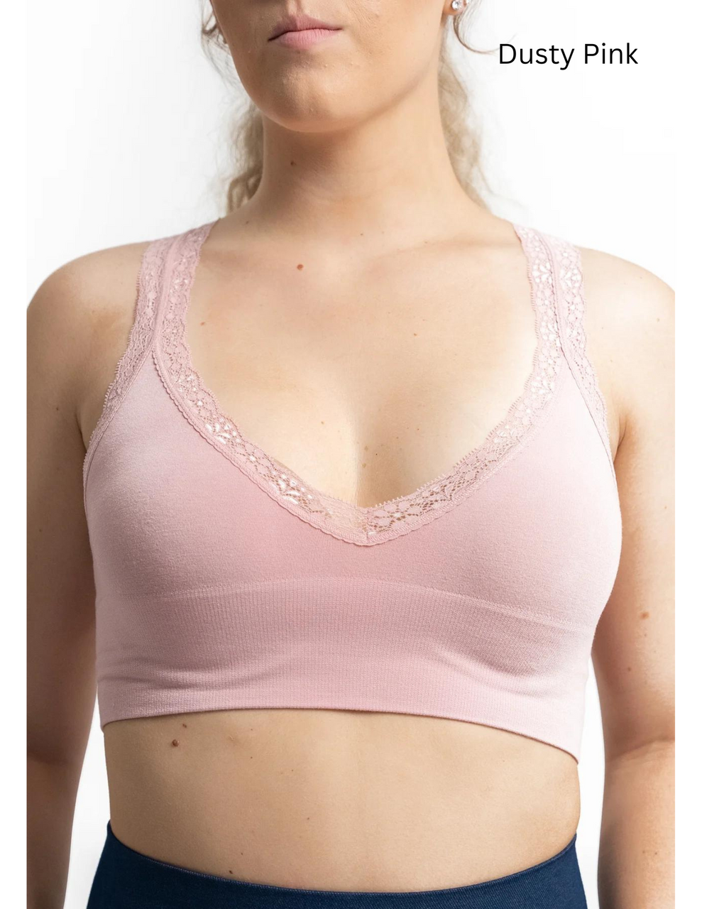 Elietian Lace Ruched Seamless Bra