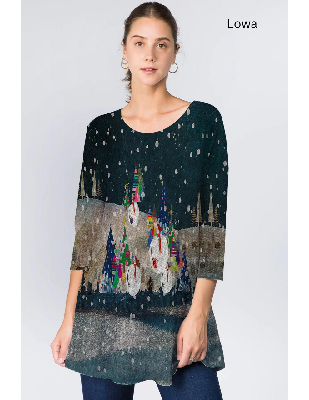 Et' Lois Hazy Mr. Snowman Soft Knit Top - New Moon Boutique