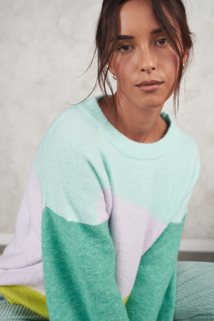 Cozy Crew Neck Sweater – Mint