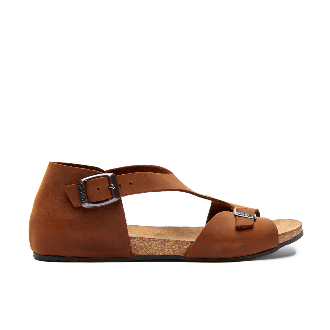 Comfortfusse Lorah Leather Flat Sandals - New Moon Boutique