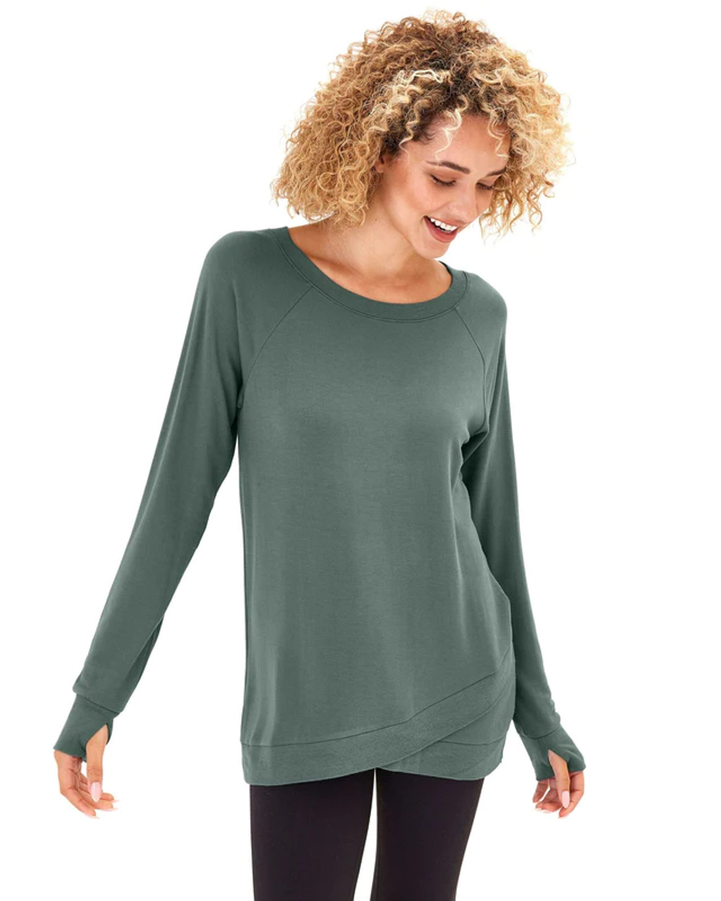 Threads 4 Thought Seagrass Feather Fleece Tunic - New Moon Boutique