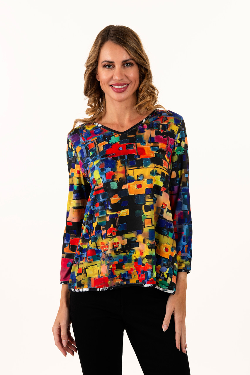 Lemon Grass Infinity Reversible Jersey Top - New Moon Boutique