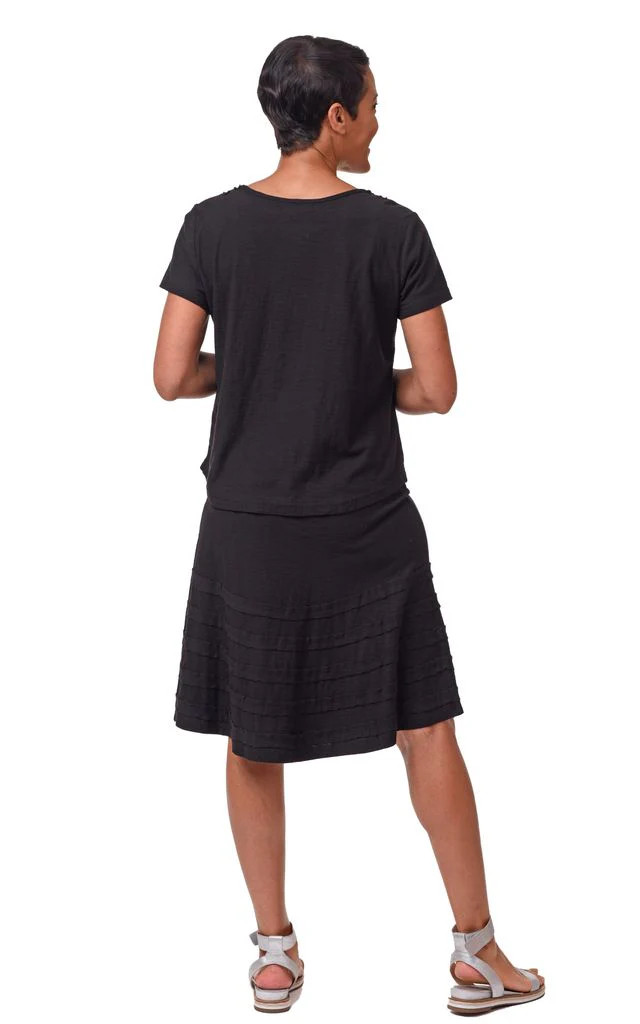 Tulip Black Cotton Shauna Skirt - New Moon Boutique