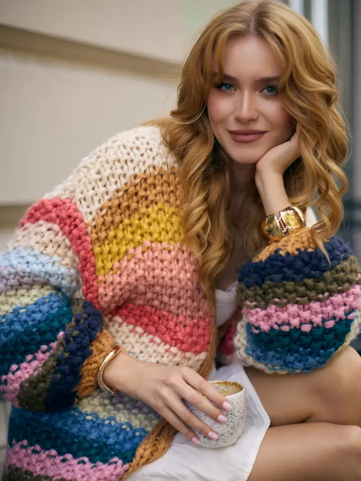 【最終価格】6 ROKU LILY YARN SUKASHI CARDIGAN 6（ロク）の「＜6(ROKU)＞LILY YARN SUKASHI CARDIGAN