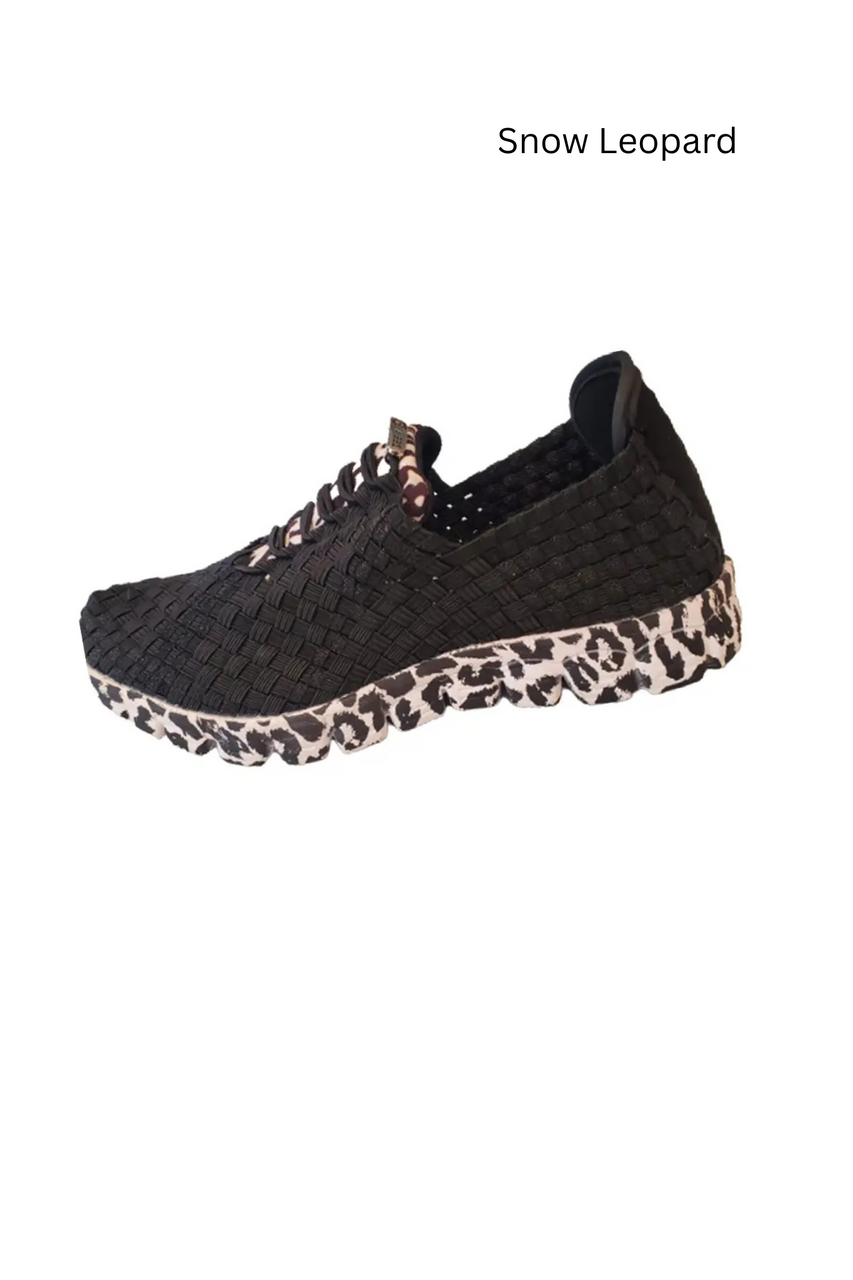 Zee Alexis Danielle No Tie Laces Woven Sneakers - New Moon Boutique