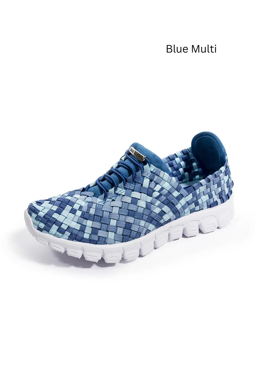 Zee Alexis Danielle No Tie Laces Woven Sneakers - New Moon Boutique
