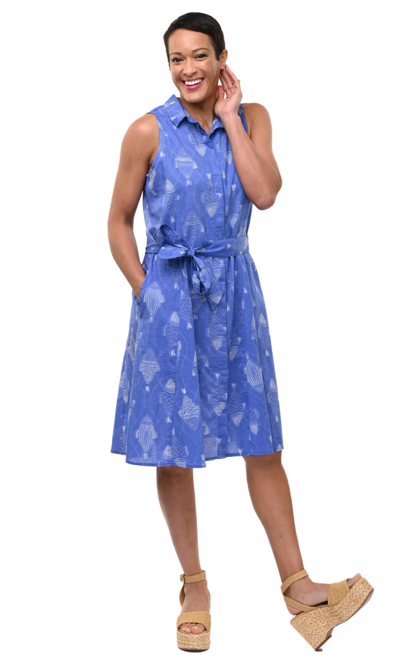 cotton fish print dress Offwhite Fish Dress Kids