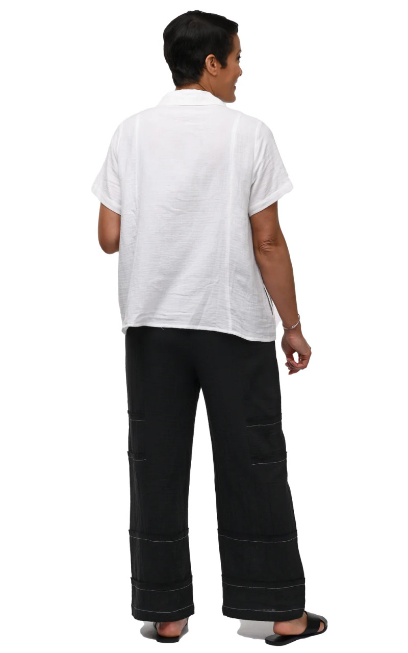 Tulip White Cotton Moira Top - New Moon Boutique