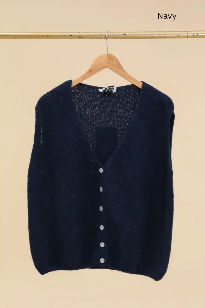 La Maison Mohair Sleeveless Vest - New Moon Boutique