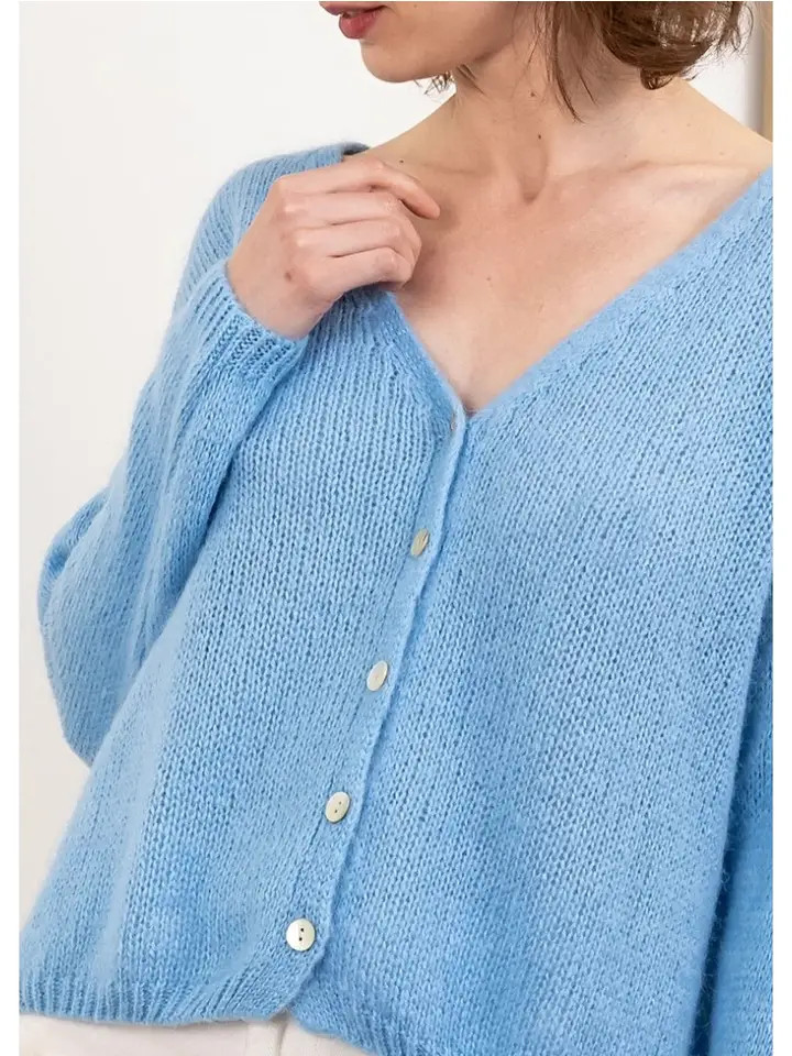 Linen & Cotton House Mohair Cardigan - New Moon Boutique