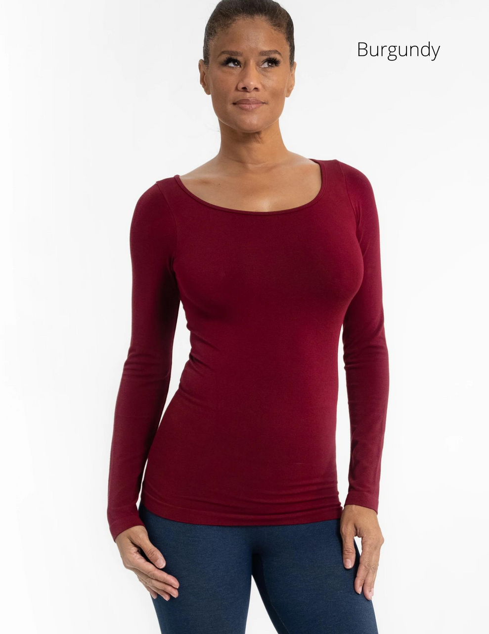 LUCKY BRAND Womens Maroon Printed Long Sleeve Scoop Neck T-Shirt Size: S 