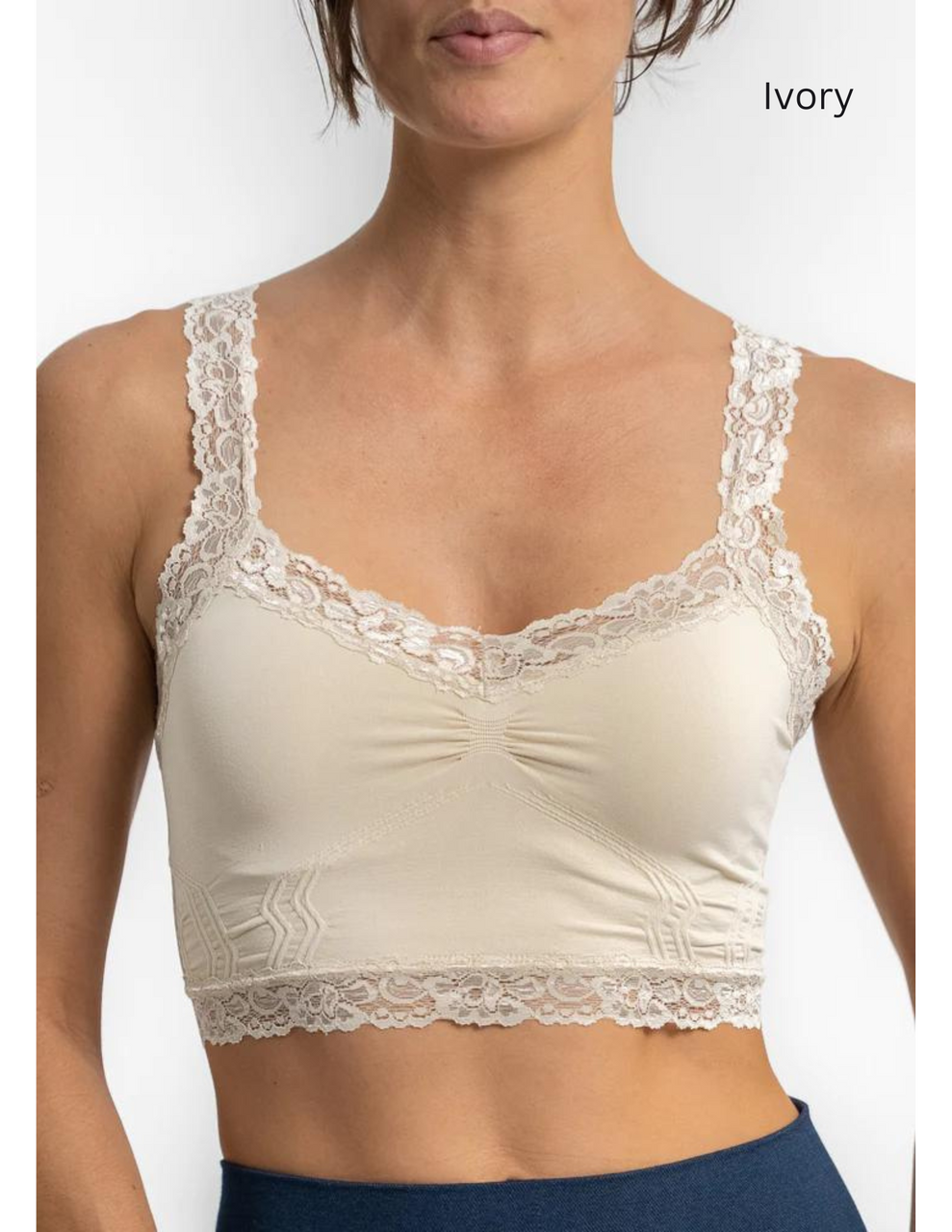 Elietian Lace Ruched Seamless Bra - New Moon Boutique