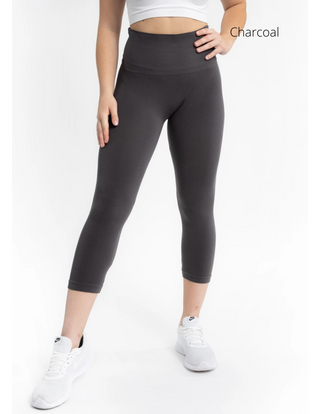 Elietian low waisted seamless crop leggings main image 1