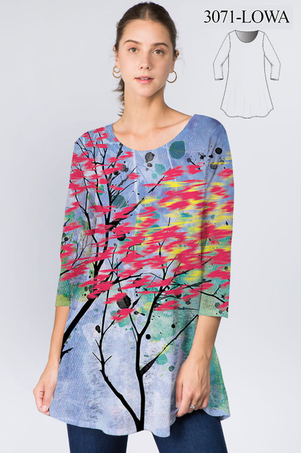 Et' Lois Painted Tree Soft Knit Top