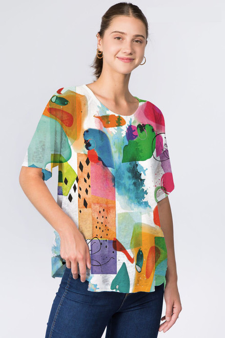 Et' Lois Watercolor Stains Soft Knit Top