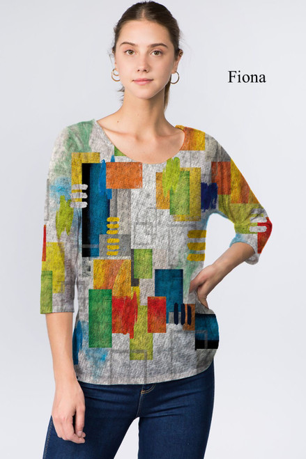 Et' Lois Hazy Building Blocks Soft Knit Top