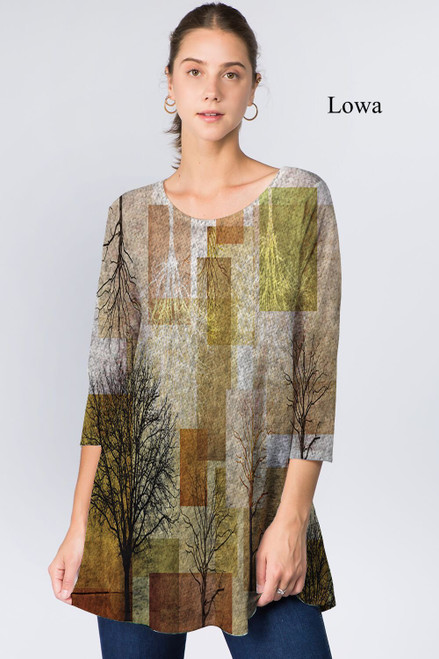 Et' Lois Hazy Barren Trees Soft Knit Top