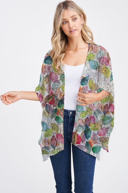 Et' Lois Hazy Blooming Open Wrap Shawl