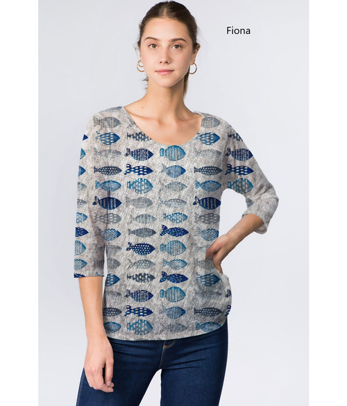 Et' Lois Blue Fish Soft Knit Top