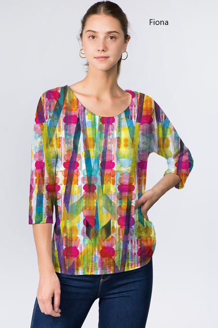 Et' Lois Watercolor Bubbles Soft Knit Top