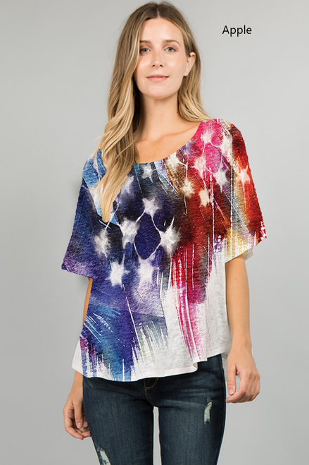 Et' Lois Stars and Stripes Soft Knit Top