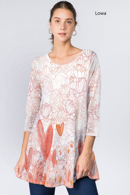 Et' Lois Hearts and Flowers Soft Knit Top