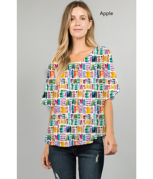 Et' Lois Colorful Matchsticks Soft Knit Top