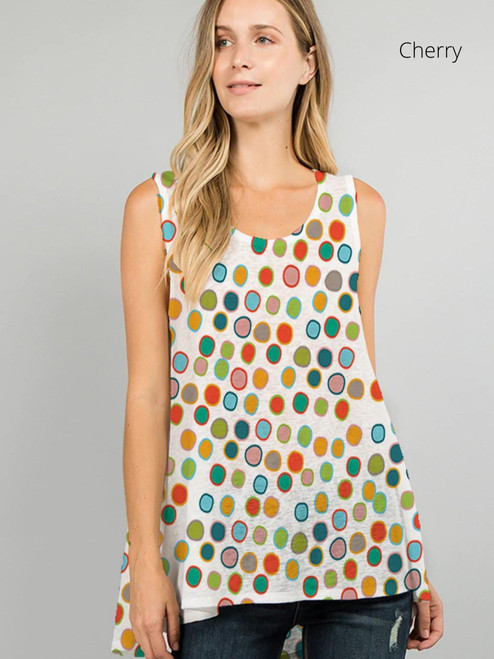 Et' Lois Colorful Circles Soft Knit Top