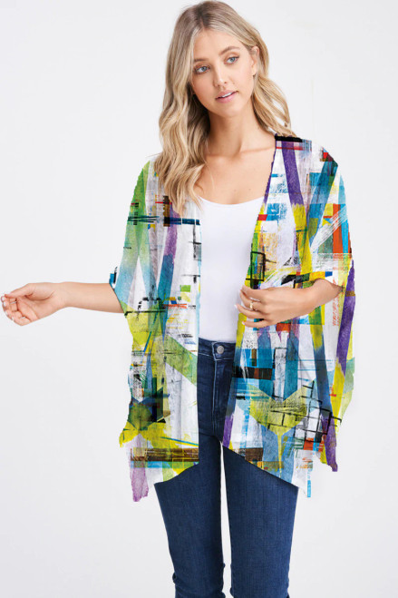 Et' Lois Supersonic Color Map Open Wrap Shawl