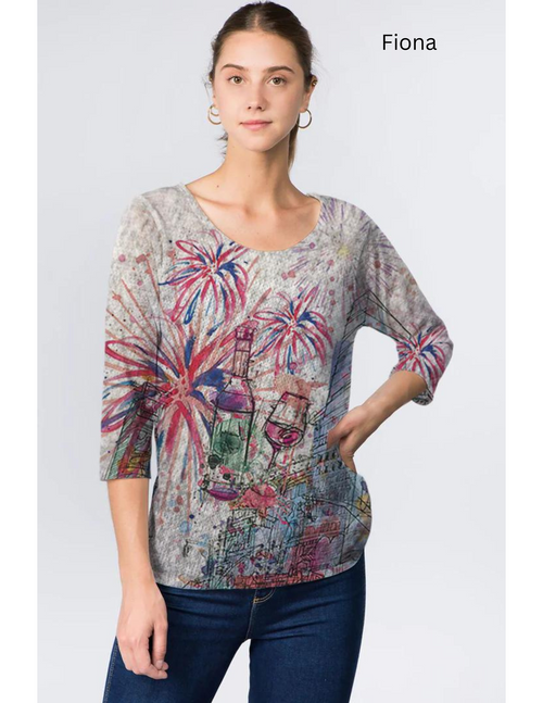 Et' Lois Hazy Cheers! Soft Knit Top