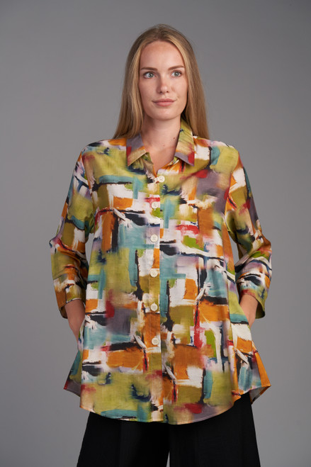 Shana Colorful Abstract Shirt