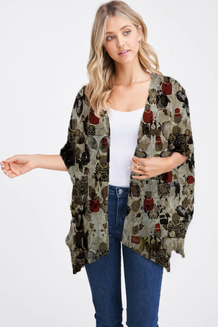 Et' Lois Hazy Love Buzz Open Wrap Shawl