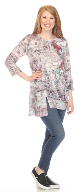 Inoah Tulip Burnout Long Top