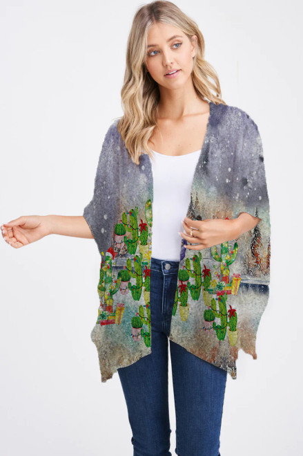 Et' Lois Hazy Gather 'Round Open Wrap Shawl