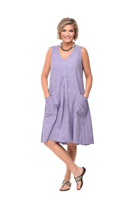 Tulip Sully Seersucker Stripe Cotton Poppie Dress