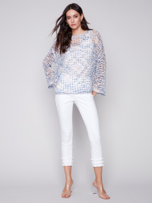 Charlie B Lotus Crochet Sweater