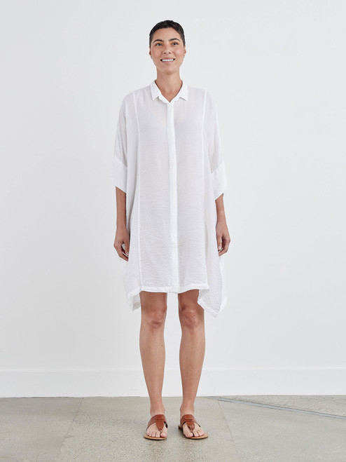 Cut Loose Rayon Parachute One-Size Kimono Shirt Dress