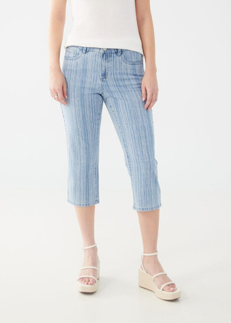 French Dressing Stripe Denim Capri