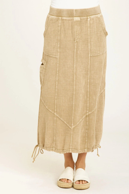 XCVI Distressed Linwood Cotton Gauze Bubble Skirt