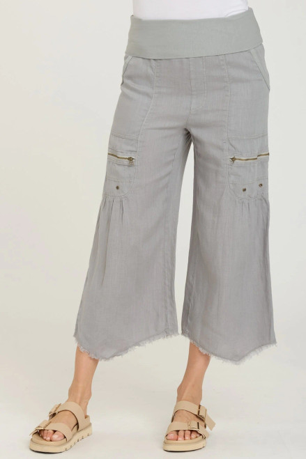 Cut Loose Solid Linen Easy Long Pant