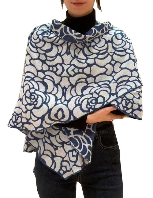 Winding River Blue & White Nautical Reversible Wrap