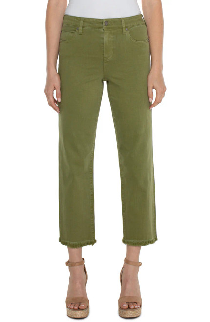 Liverpool Eucalyptus Straight Crop Pant