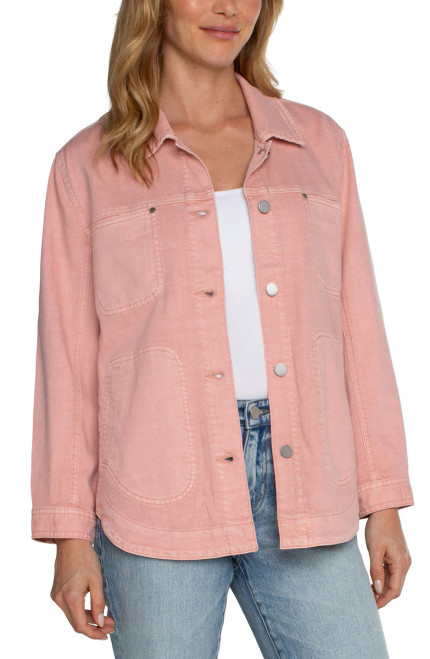 Liverpool Blush Denim Shirt Jacket