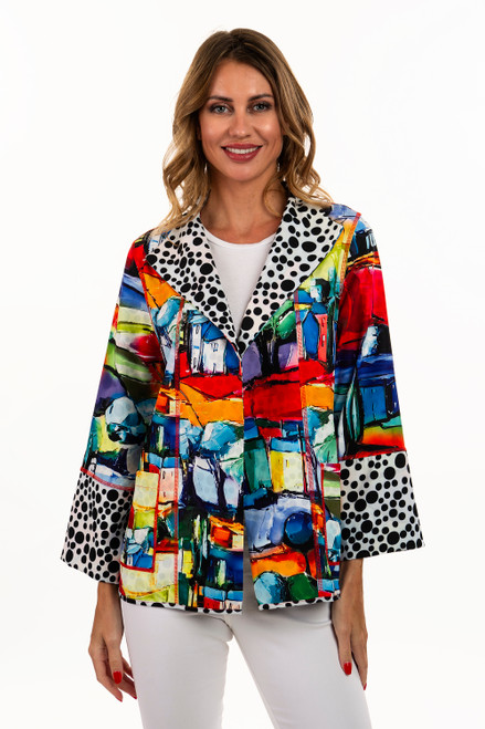 Lemongrass Reversible Modern Art Jacket