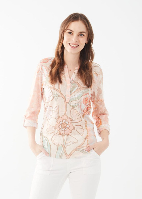 French Dressing Trellis Henley Top