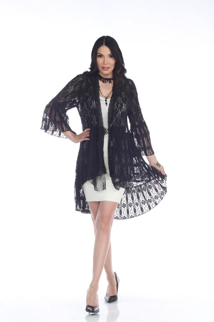 Aris A. Black Lace Cardigan