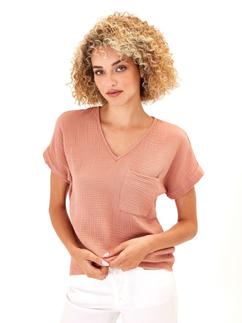 Threads 4 Thought Dune Cotton Gauze Top