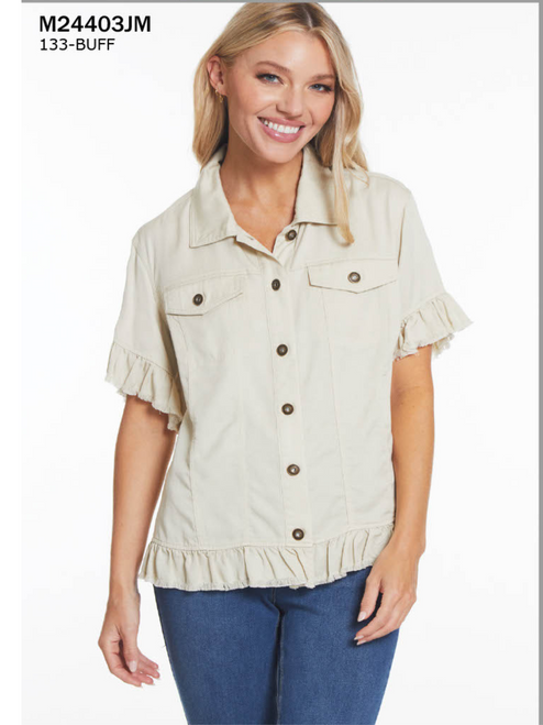 Multiples Buff Ruffle Hem Jacket